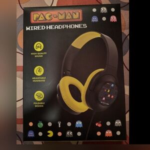 PAC-MAN Over-Ear Headphones New In Box